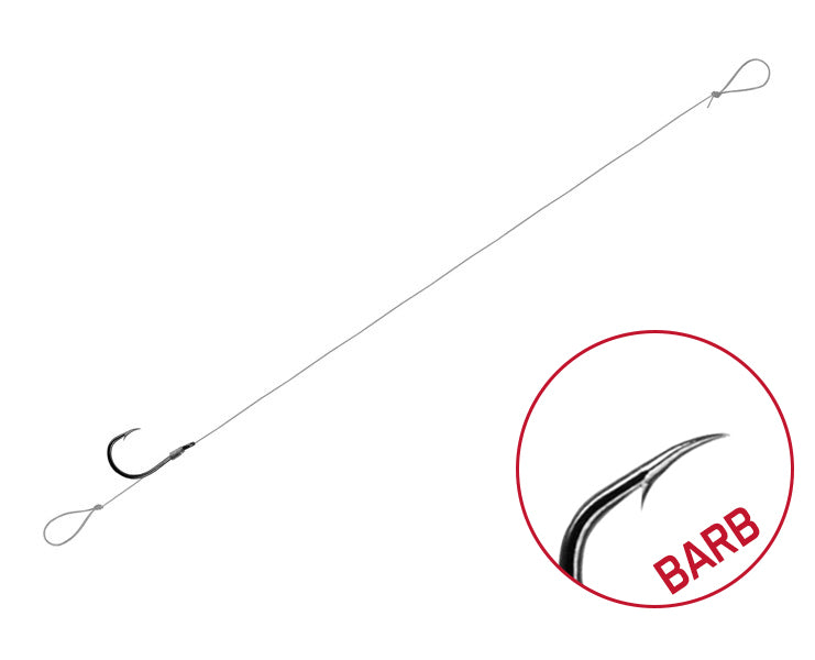 Kötött horog Delphin FLR Loop / 6db