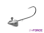 Grub-tartóval ellátott Delphin A-FORCE jigfej / 5 db