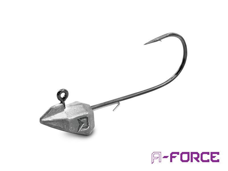 Grub-tartóval ellátott Delphin A-FORCE jigfej / 5 db