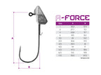 Grub-tartóval ellátott Delphin A-FORCE jigfej / 5 db