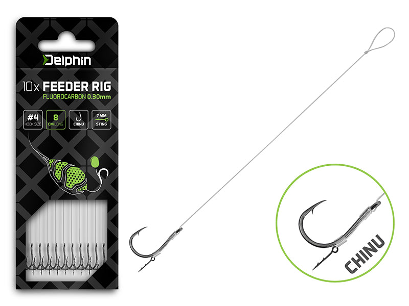 Delphin Fluoro Sting Feeder Rig / 10db