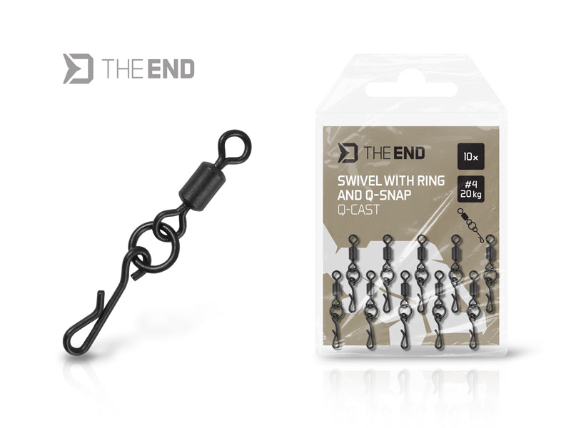 Delphin TheEND Q-Cast forgó karikával és gyorskapoccsal / 10 db