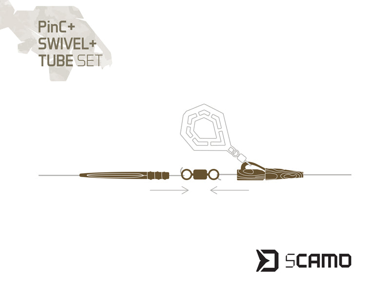 Delphin sCAMO PinC + Swivel + Tube szett / 5 db szett