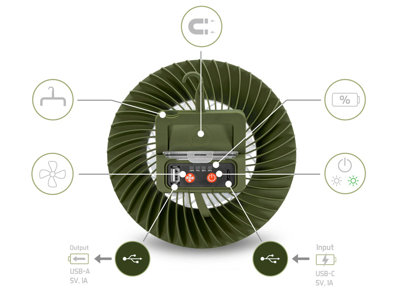 Delphin Ventix Ventilátor világítással 7W/4400mAh