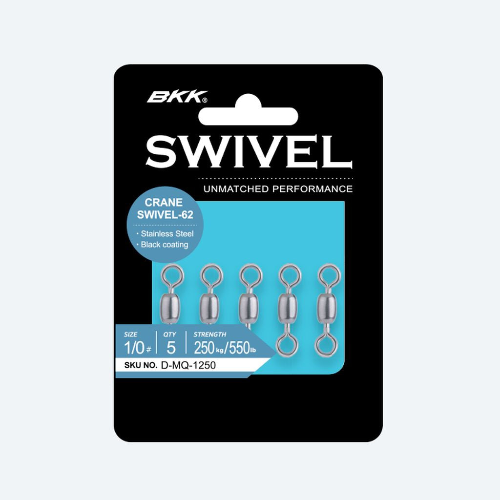Crane Swivel-62 (Stainless Steel, Black) 1/0# 5db/csomag