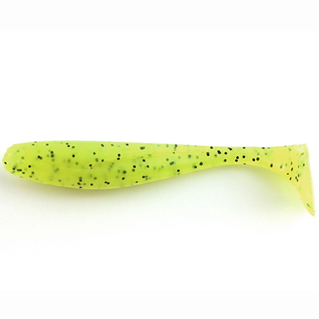 Wizzle Shad 2" (10pcs.), #055 - Chartreuse/Black