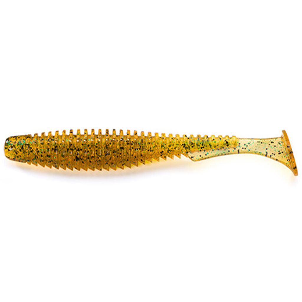 U-Shad 3" (9pcs.), #036 - Caramel/Green & Black