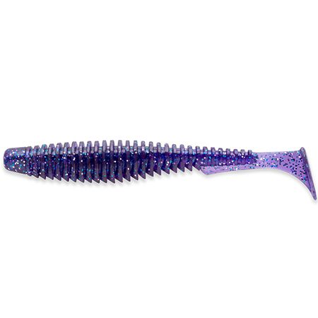 U-Shad 3" (9pcs.), #060 - Dark Violet/Peacock & Silver