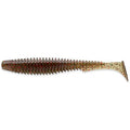 U-Shad 4" (8pcs.), #045 - Green Pumpkin/Red & Black