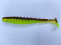 U-Shad 4" (8pcs.), #203 - Green Pumpkin/Flo Chartreuse