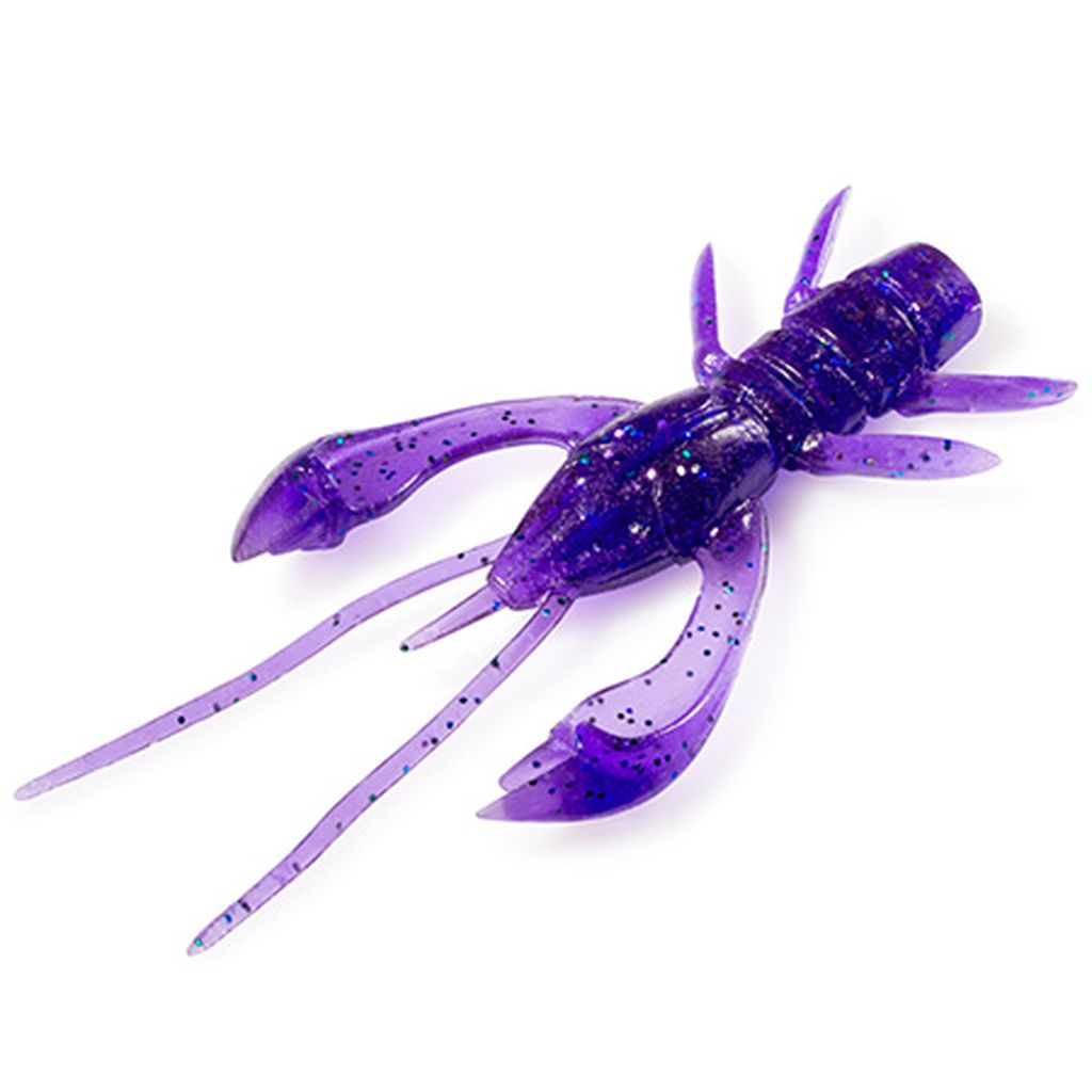 Real Craw 1.5" (10pcs.), #060 - Dark Violet/Peacock & Silver