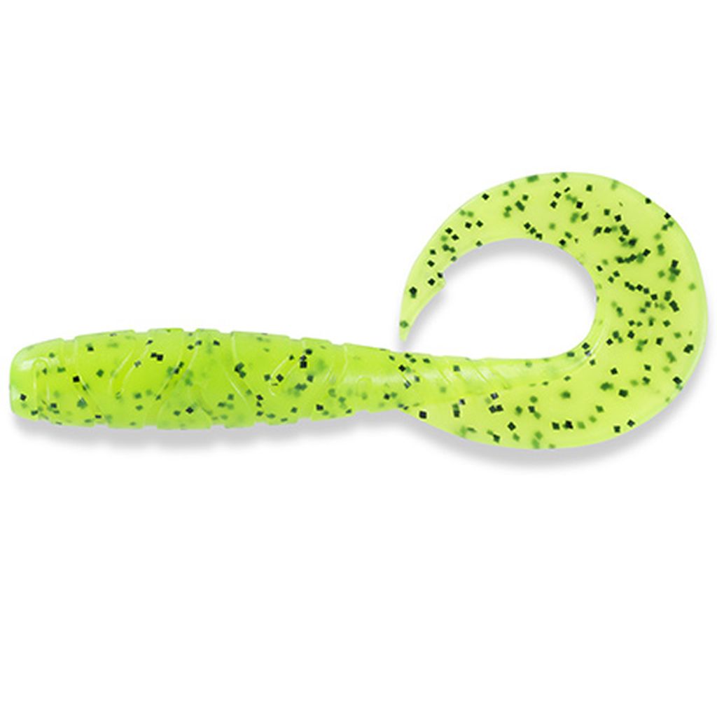 Mighty Grub 3.5" (7pcs.), #055 - Chartreuse/Black