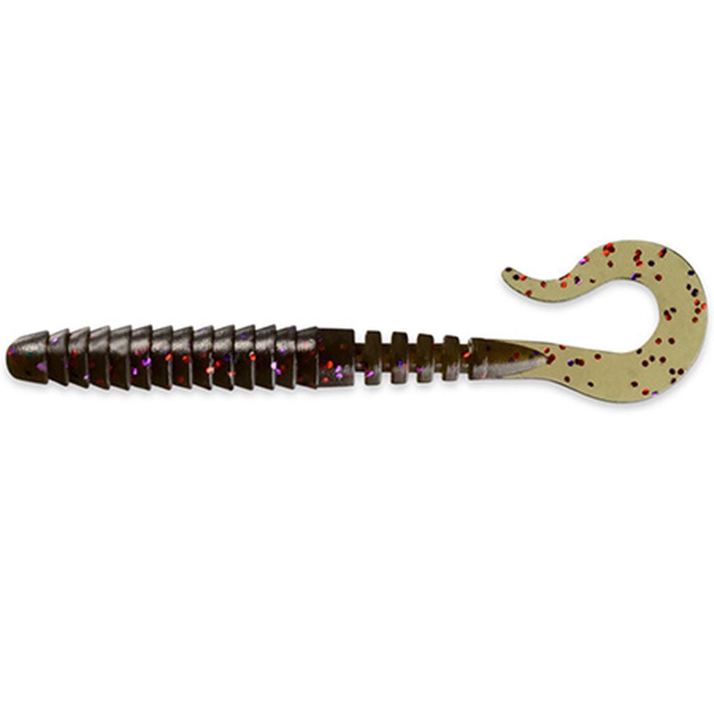 Vipo 2.8" (9pcs.), #050 - Green Pumpkin Brown/Red & Purple