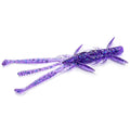 Shrimp 3.6" (7pcs.), #060 - Dark Violet/Peacock & Silver