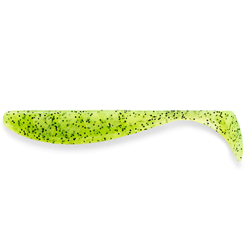 Wizzle Shad 5" (4pcs.), #055 - Chartreuse/Black