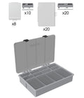 OCD TACKLE SYSTEM-A2 / tartalmaz 20db M és 8 db S doboz / szürke-fekete /m33cm-sz22cm-m6,5cm