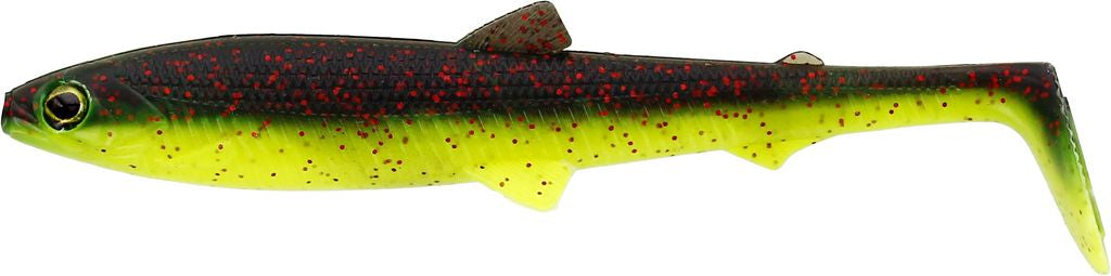 BullTeez Shadtail 9,5cm 7g Black/Chartreuse Box w. 48pcs
