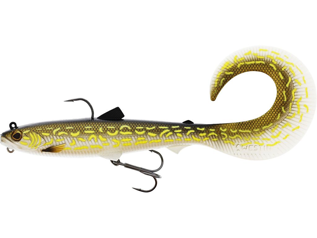 BullTeez Curltail R2F 21cm 73g Sinking Natural Pike 1pc