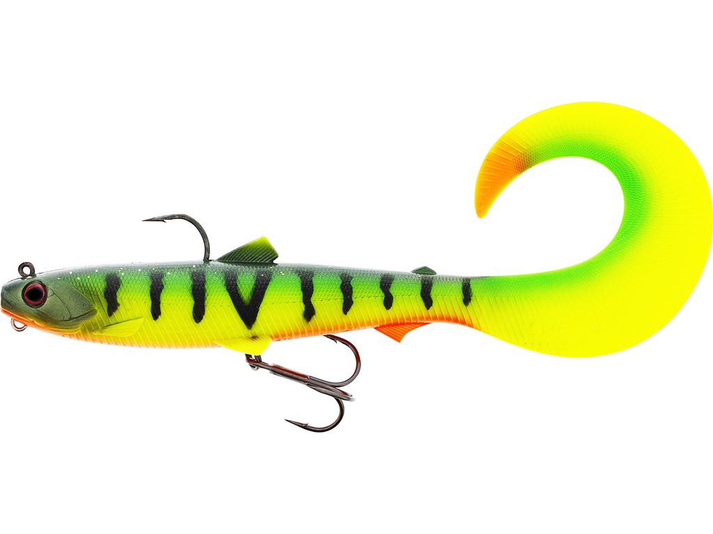 BullTeez Curltail R2F 21cm 73g Sinking Tiger Perch 1pc