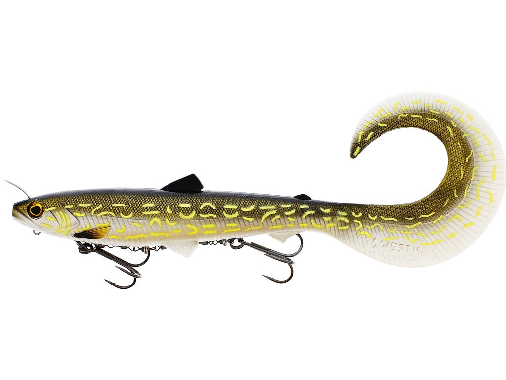 BullTeez Curltail Inline 33cm 230g Sinking Natural Pike 1pc